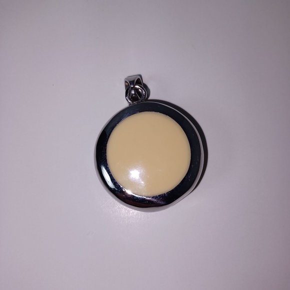 Flower of Life Resin Pendant Yellow and Silver Boho 1.25" - Picture 5 of 7